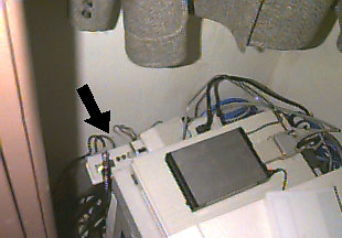 picture of computer in closet